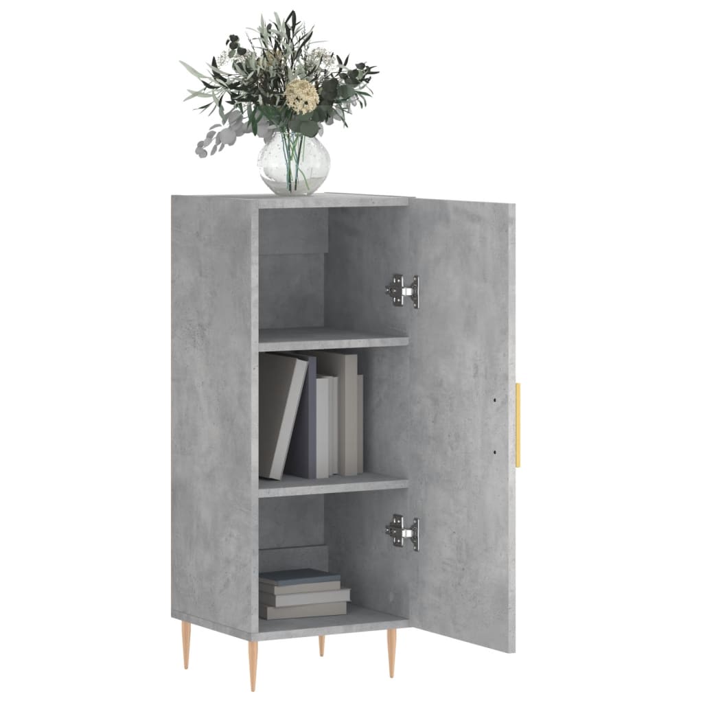 Credenza Grigio Cemento 34,5x34x90 cm in Legno Multistrato 828528