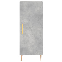 Credenza Grigio Cemento 34,5x34x90 cm in Legno Multistrato 828528