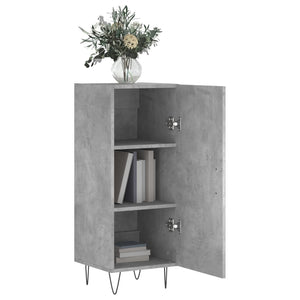 Credenza Grigio Cemento 34,5x34x90 cm in Legno Multistrato 828536