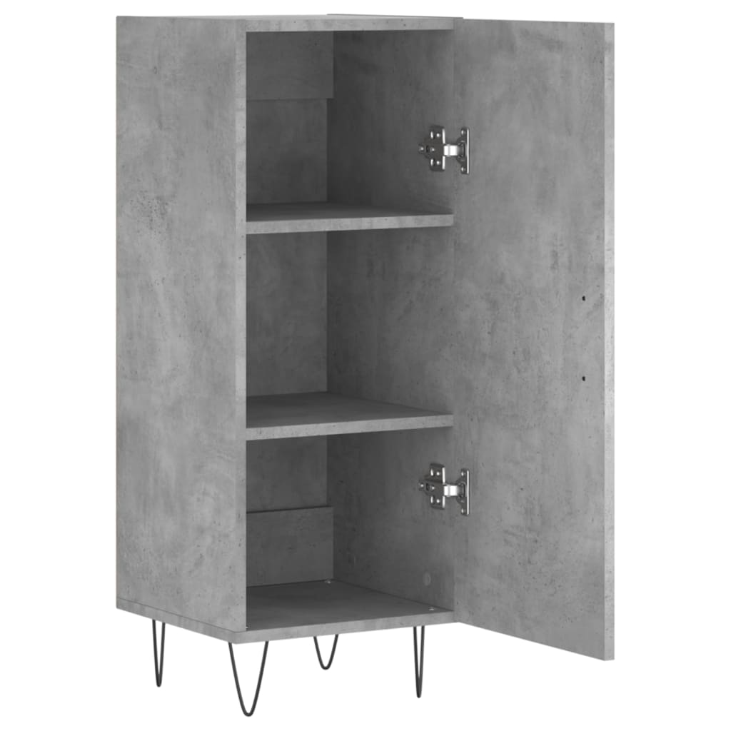 Credenza Grigio Cemento 34,5x34x90 cm in Legno Multistrato 828536