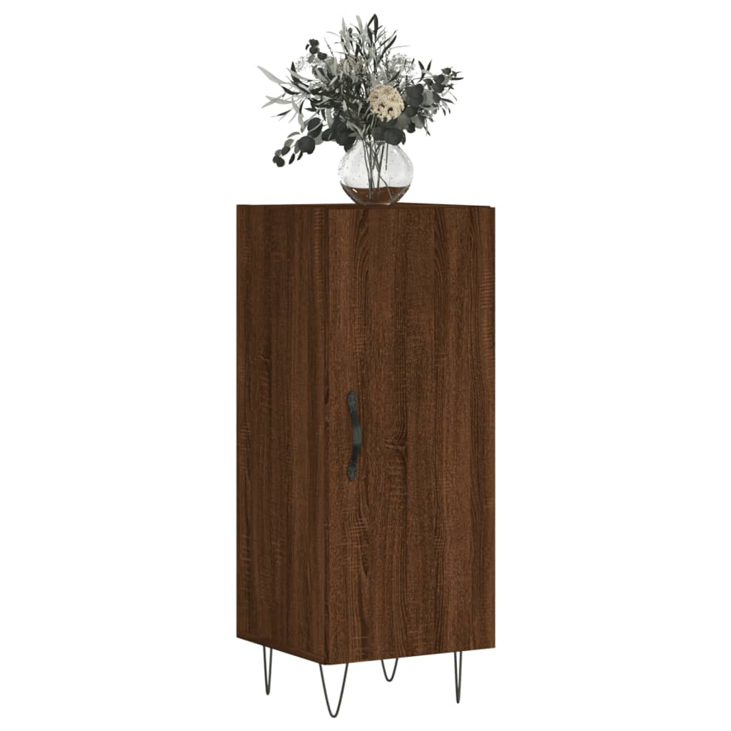 Credenza Rovere Marrone 34,5x34x90 cm in Legno Multistrato 828539