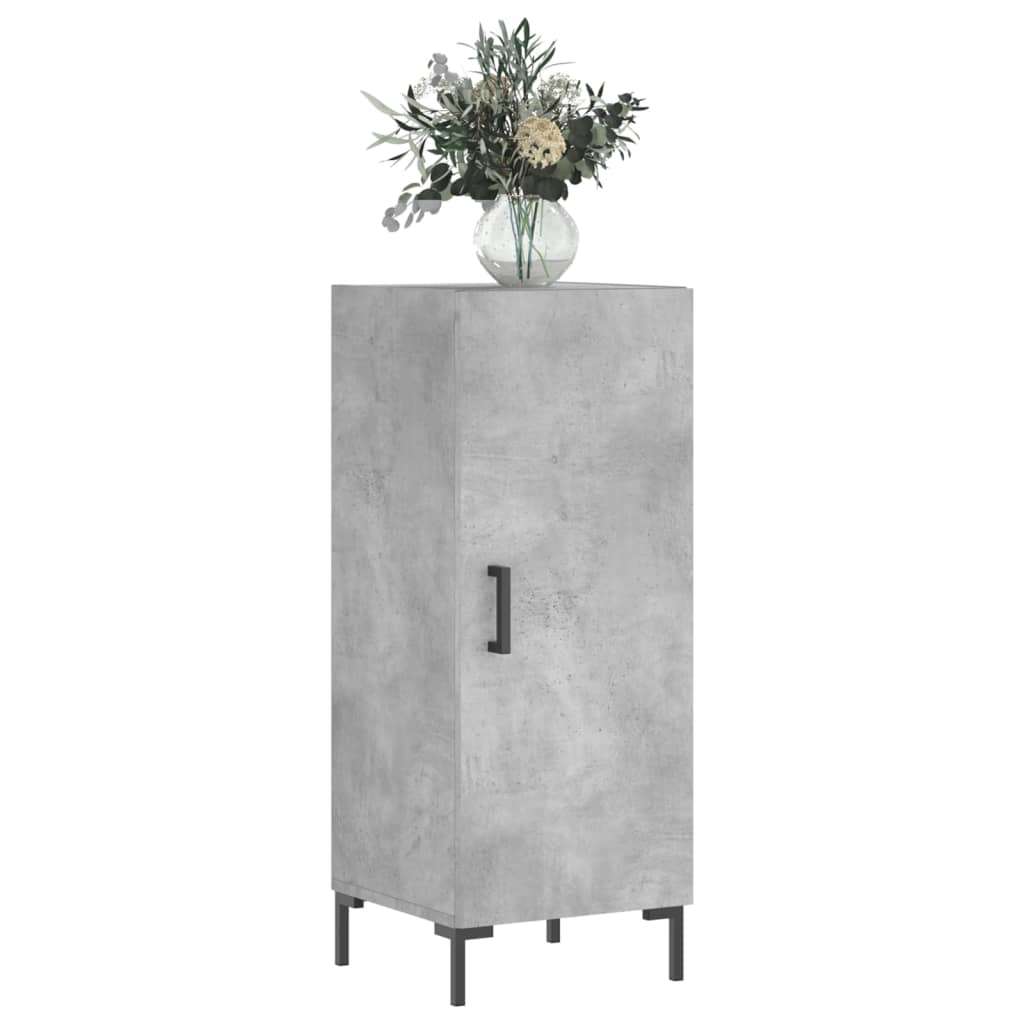 Credenza Grigio Cemento 34,5x34x90 cm in Legno Multistrato 828544