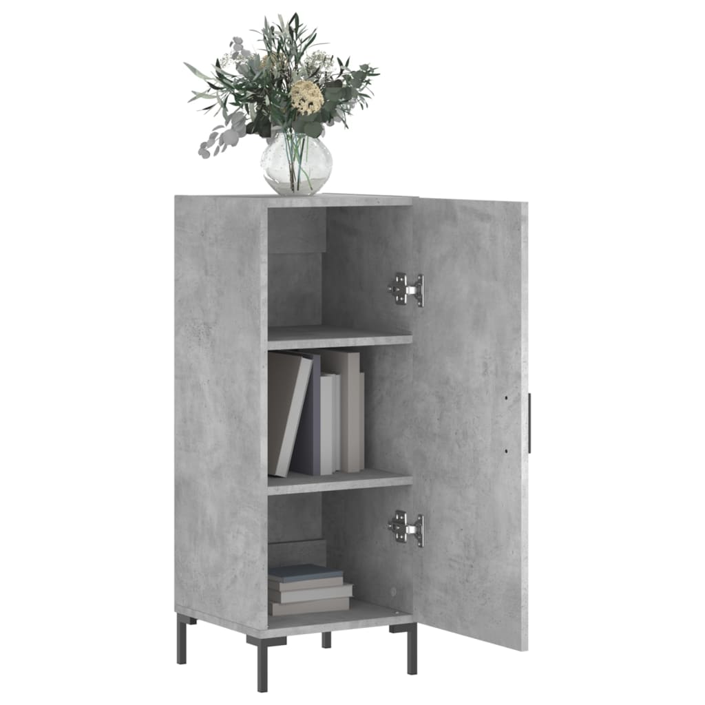 Credenza Grigio Cemento 34,5x34x90 cm in Legno Multistrato 828544