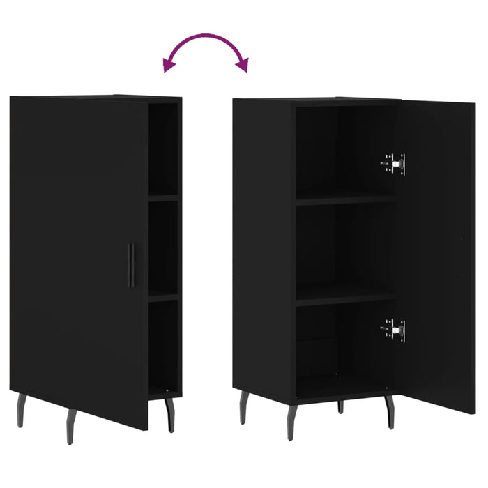 Credenza Nero 34,5x34x90 cm in Legno Multistrato 828557