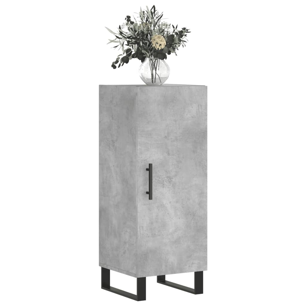 Credenza Grigio Cemento 34,5x34x90 cm in Legno Multistrato 828568