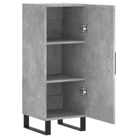 Credenza Grigio Cemento 34,5x34x90 cm in Legno Multistrato 828568