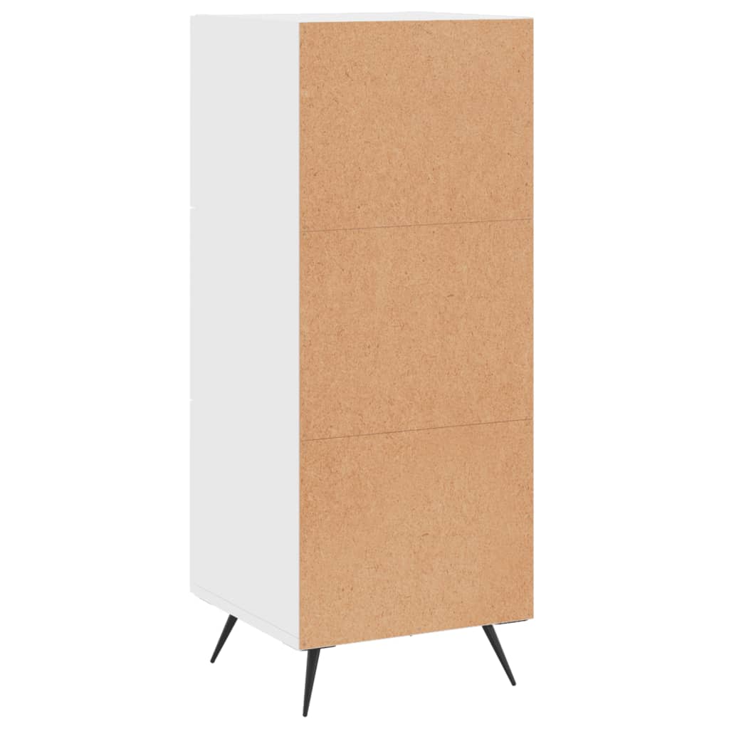 Credenza Bianco Lucido 34,5x34x90 cm in Legno Multistrato 828574