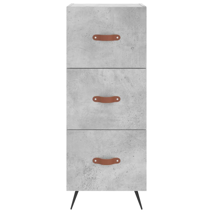 Credenza Grigio Cemento 34,5x34x90 cm in Legno Multistrato 828576