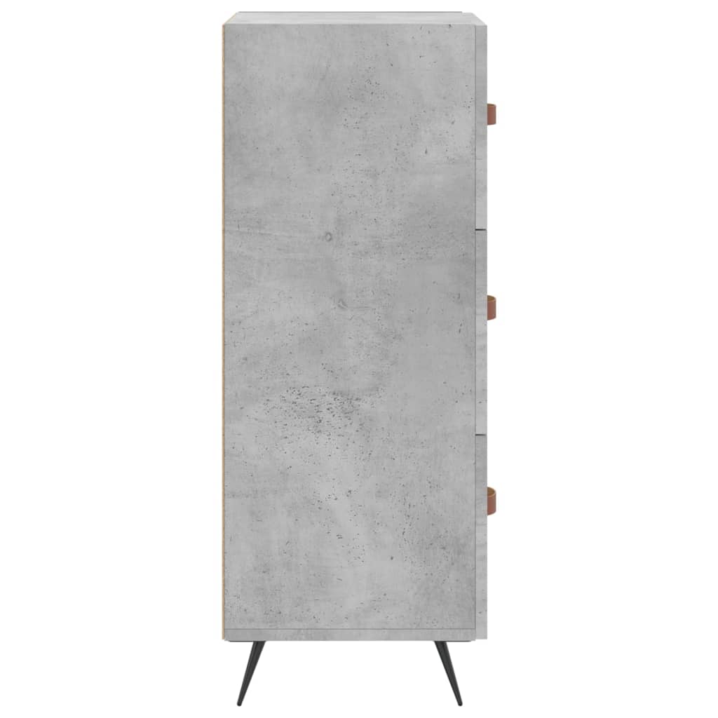 Credenza Grigio Cemento 34,5x34x90 cm in Legno Multistrato 828576