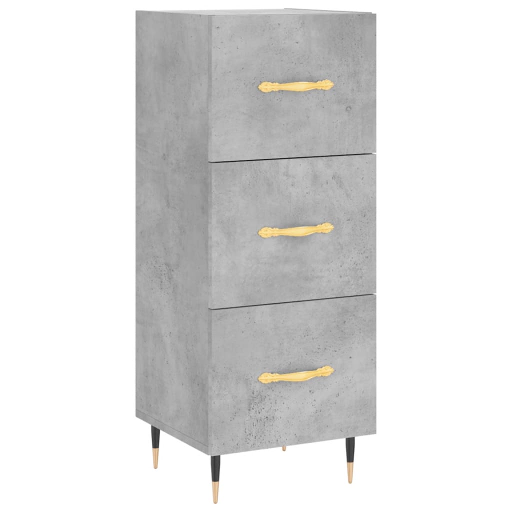 Credenza Grigio Cemento 34,5x34x90 cm in Legno Multistratocod mxl 103990