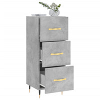 Credenza Grigio Cemento 34,5x34x90 cm in Legno Multistrato 828584