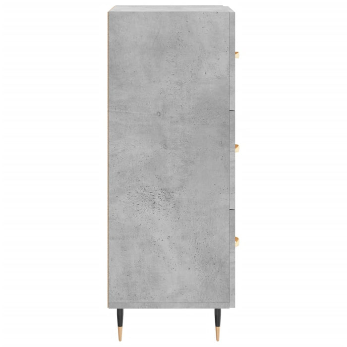 Credenza Grigio Cemento 34,5x34x90 cm in Legno Multistrato 828584