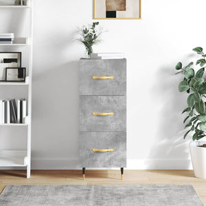 Credenza Grigio Cemento 34,5x34x90 cm in Legno Multistratocod mxl 103990