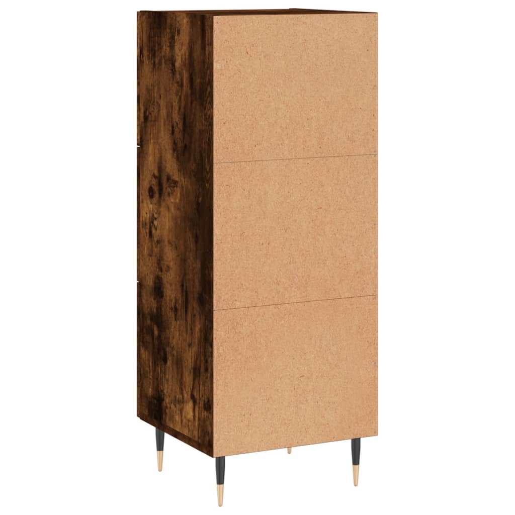 Credenza Rovere Fumo 34,5x34x90 cm in Legno Multistrato 828585