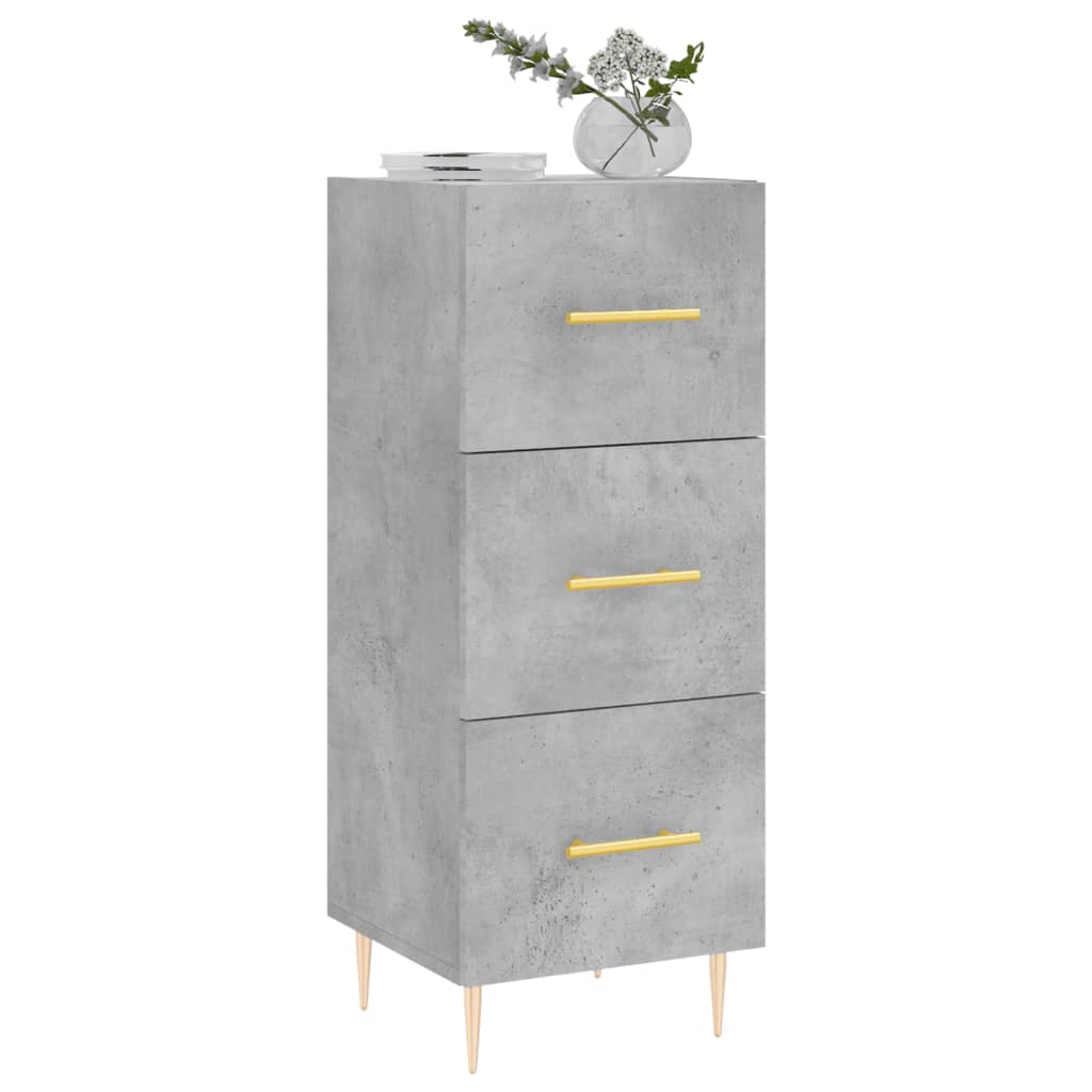 Credenza Grigio Cemento 34,5x34x90 cm in Legno Multistrato 828592