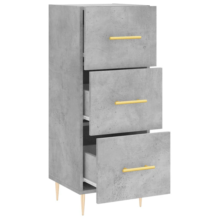 Credenza Grigio Cemento 34,5x34x90 cm in Legno Multistrato 828592