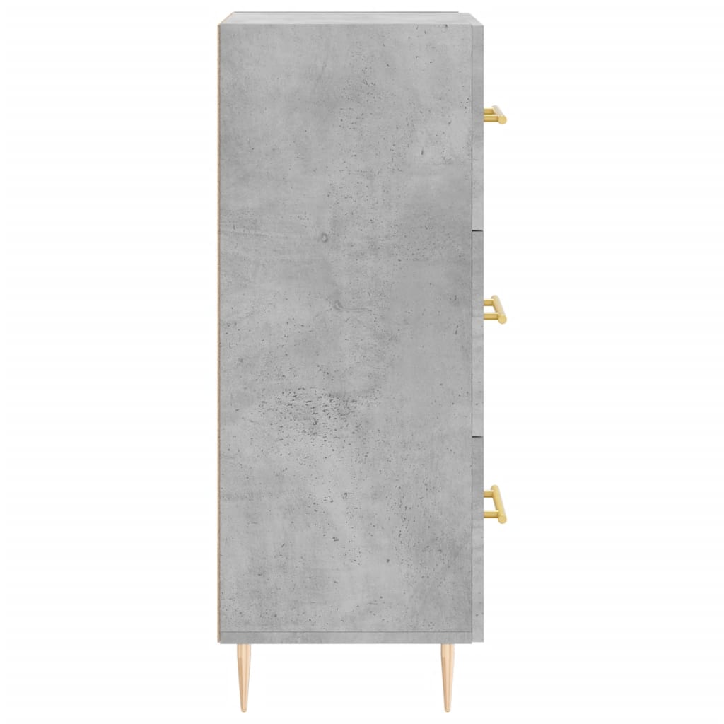 Credenza Grigio Cemento 34,5x34x90 cm in Legno Multistrato 828592