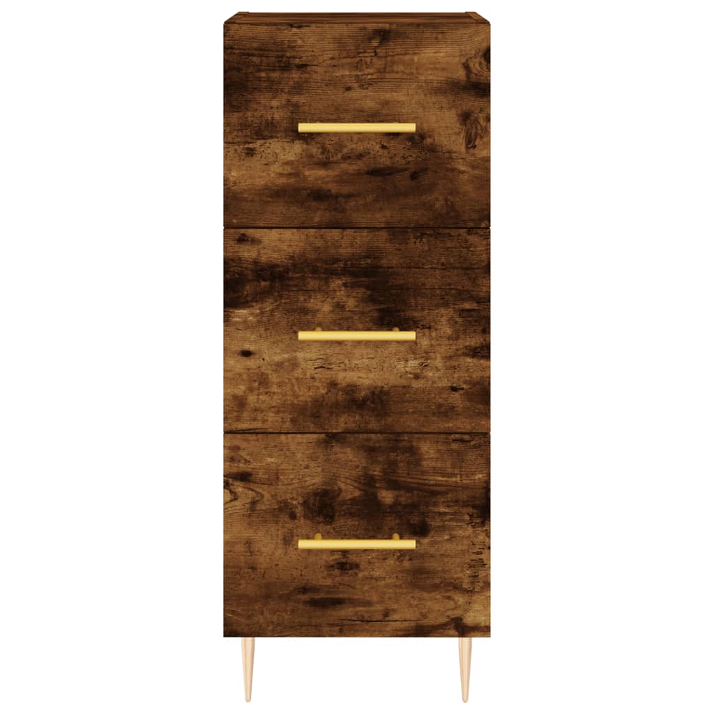 Credenza Rovere Fumo 34,5x34x90 cm in Legno Multistrato 828593