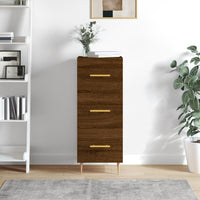 Credenza Rovere Marrone 34,5x34x90 cm in Legno Multistrato 828595