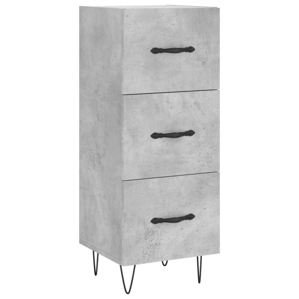 Credenza Grigio Cemento 34,5x34x90 cm in Legno Multistratocod mxl 103879