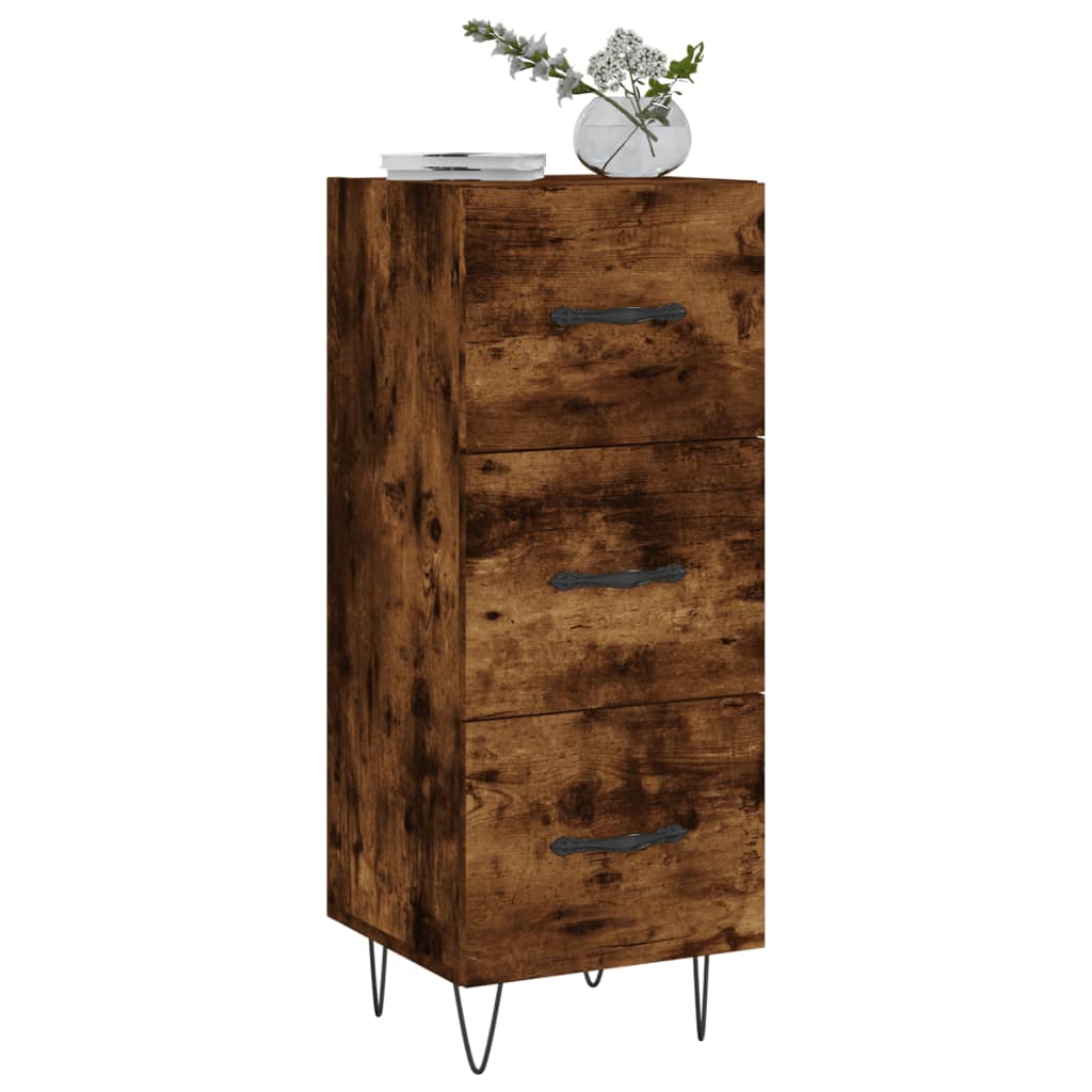 Credenza Rovere Fumo 34,5x34x90 cm in Legno Multistrato 828601