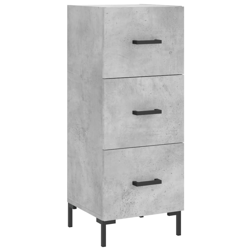 Credenza Grigio Cemento 34,5x34x90 cm in Legno Multistratocod mxl 80233