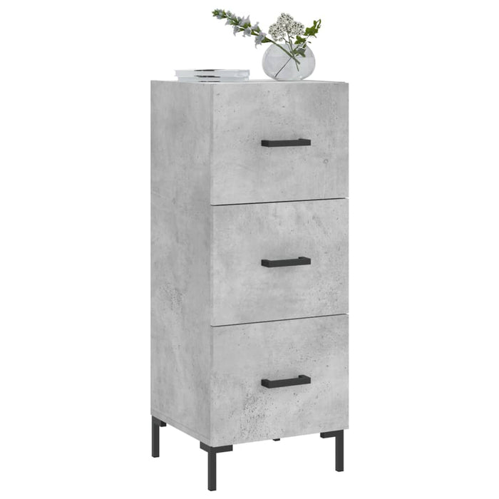 Credenza Grigio Cemento 34,5x34x90 cm in Legno Multistratocod mxl 80233