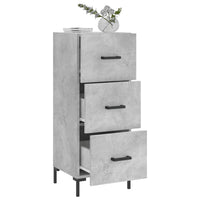 Credenza Grigio Cemento 34,5x34x90 cm in Legno Multistrato 828608