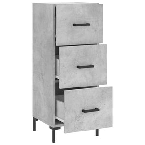 Credenza Grigio Cemento 34,5x34x90 cm in Legno Multistrato 828608