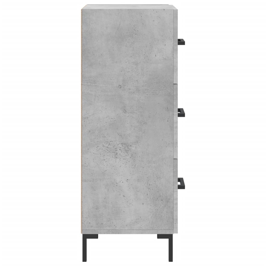 Credenza Grigio Cemento 34,5x34x90 cm in Legno Multistrato 828608