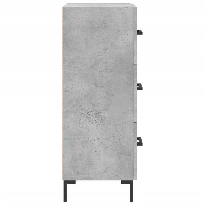 Credenza Grigio Cemento 34,5x34x90 cm in Legno Multistrato 828608