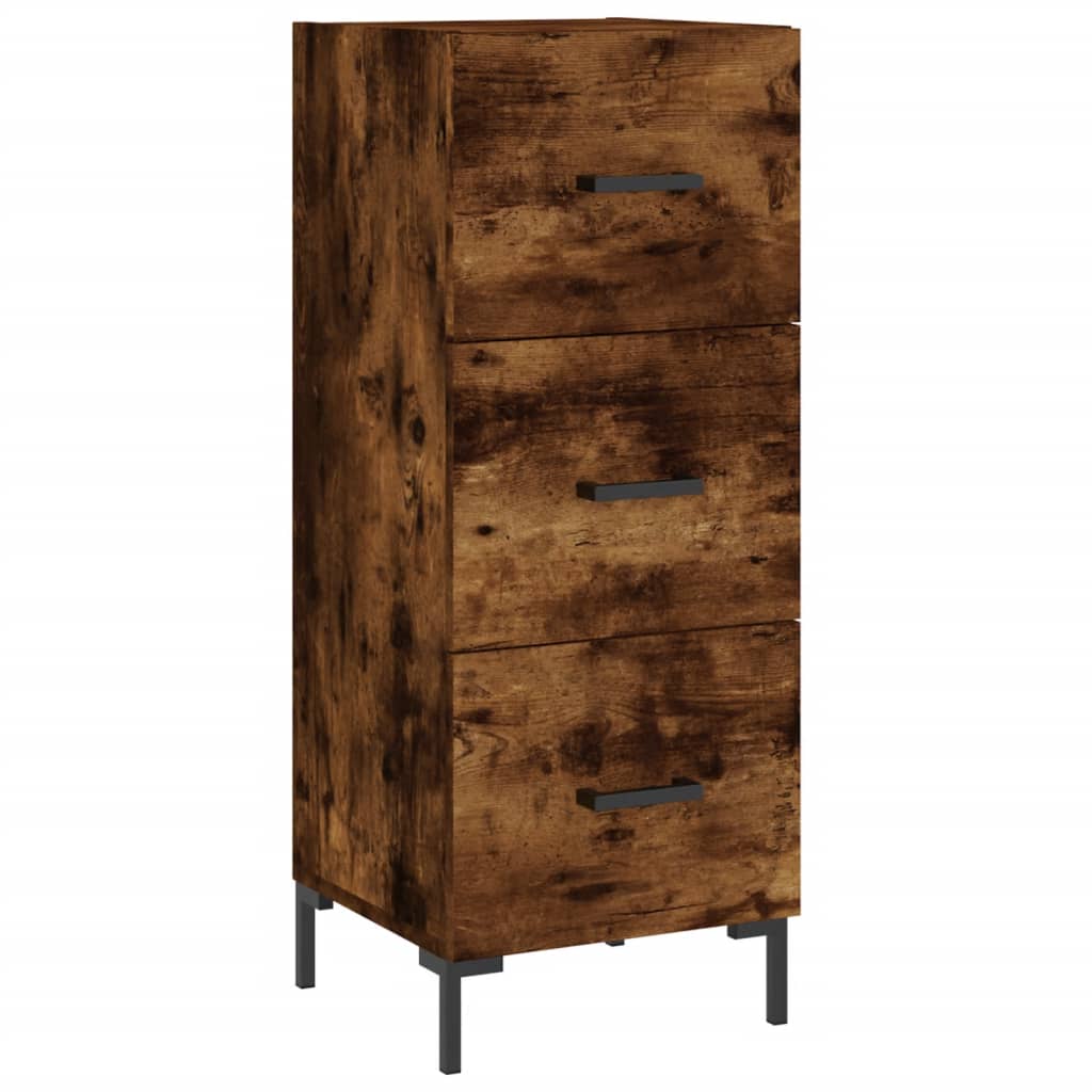 Credenza Rovere Fumo 34,5x34x90 cm in Legno Multistrato 828609