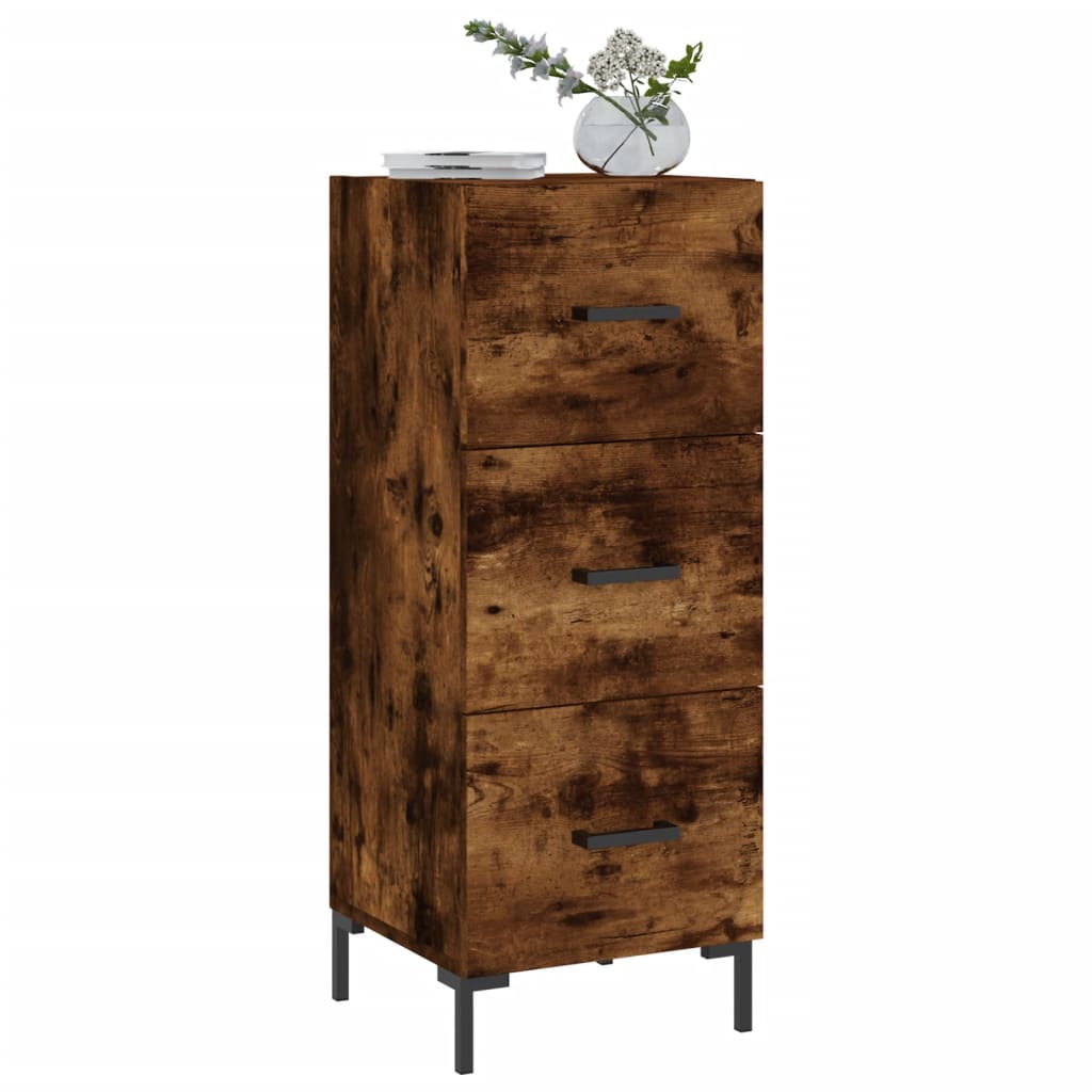 Credenza Rovere Fumo 34,5x34x90 cm in Legno Multistrato 828609