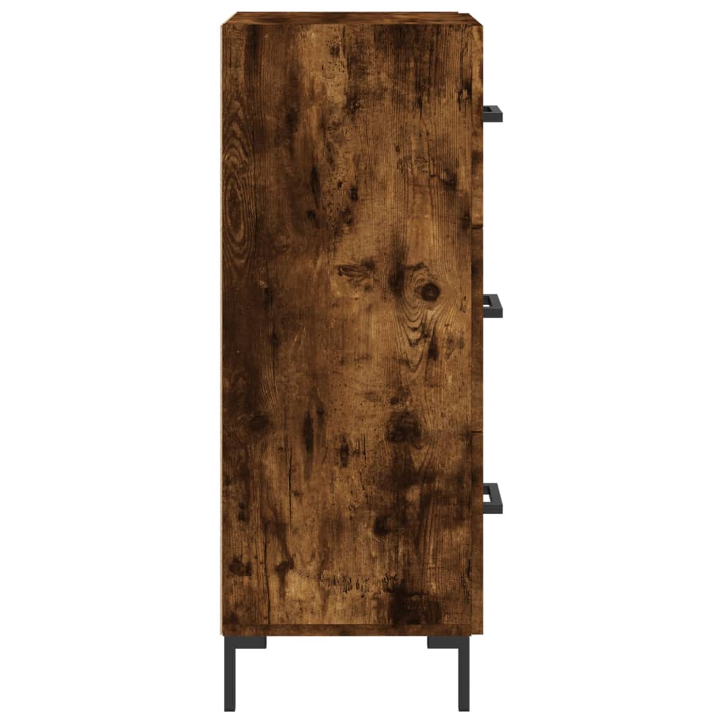 Credenza Rovere Fumo 34,5x34x90 cm in Legno Multistrato 828609