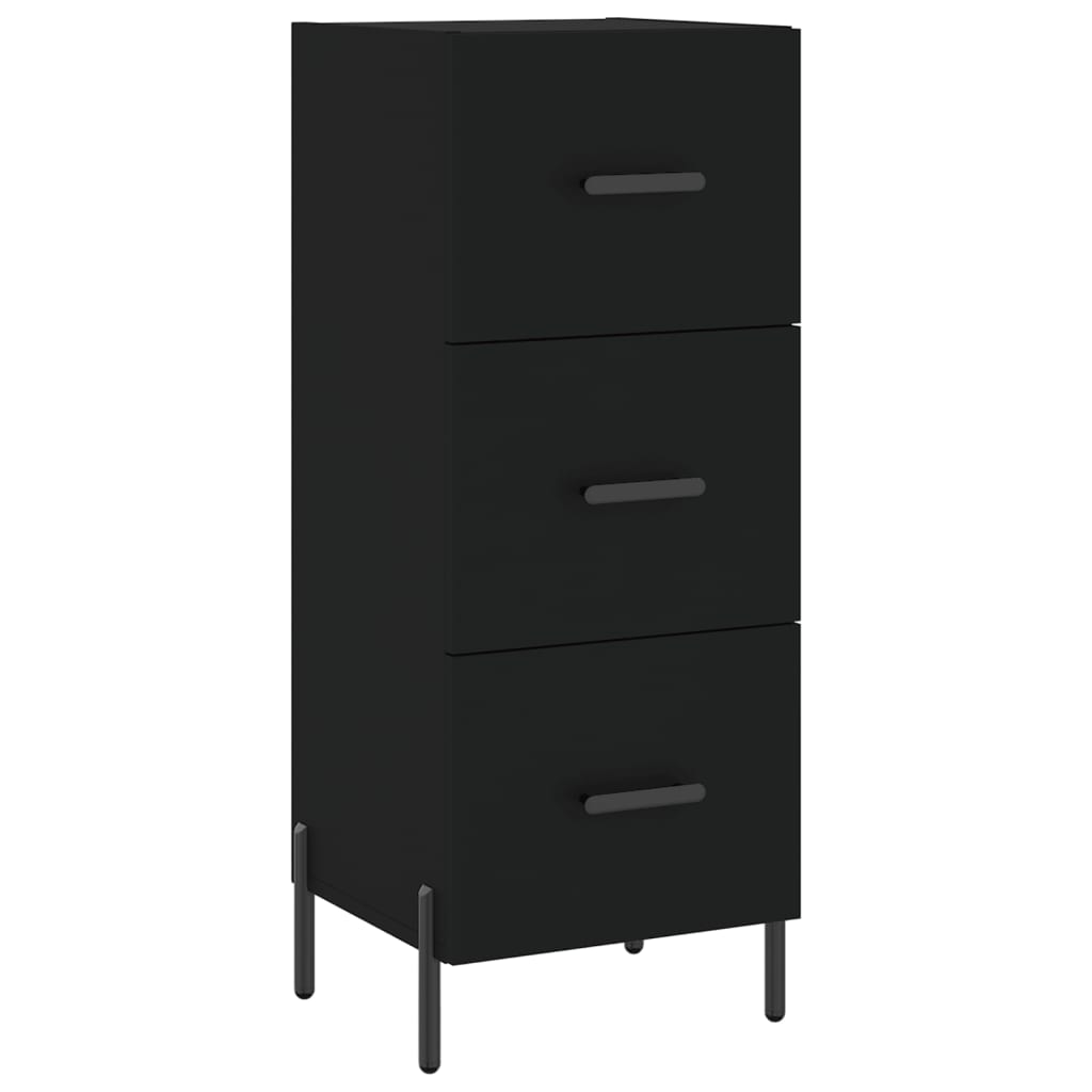 Credenza Nero 34,5x34x90 cm in Legno Multistrato 828613