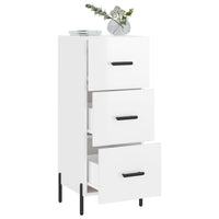 Credenza Bianco Lucido 34,5x34x90 cm in Legno Multistrato 828614