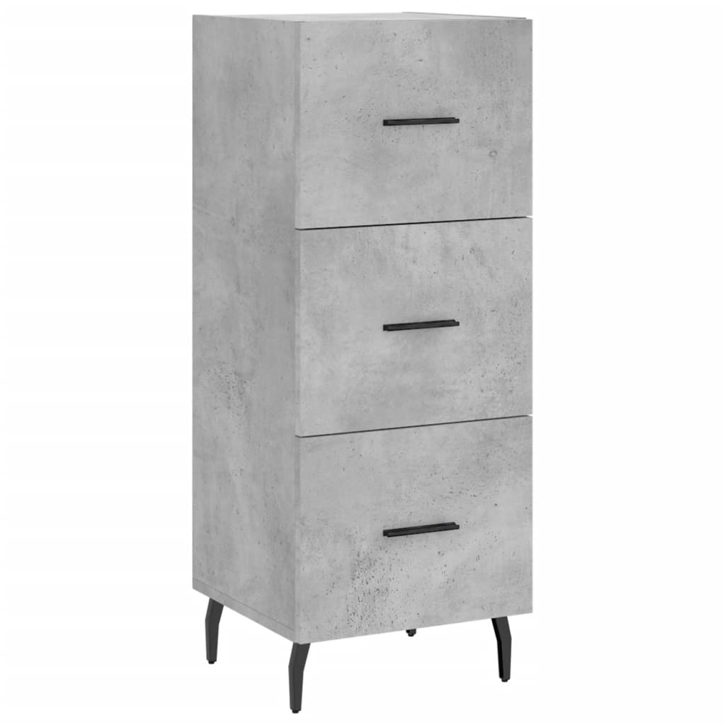 Credenza Grigio Cemento 34,5x34x90 cm in Legno Multistratocod mxl 127882