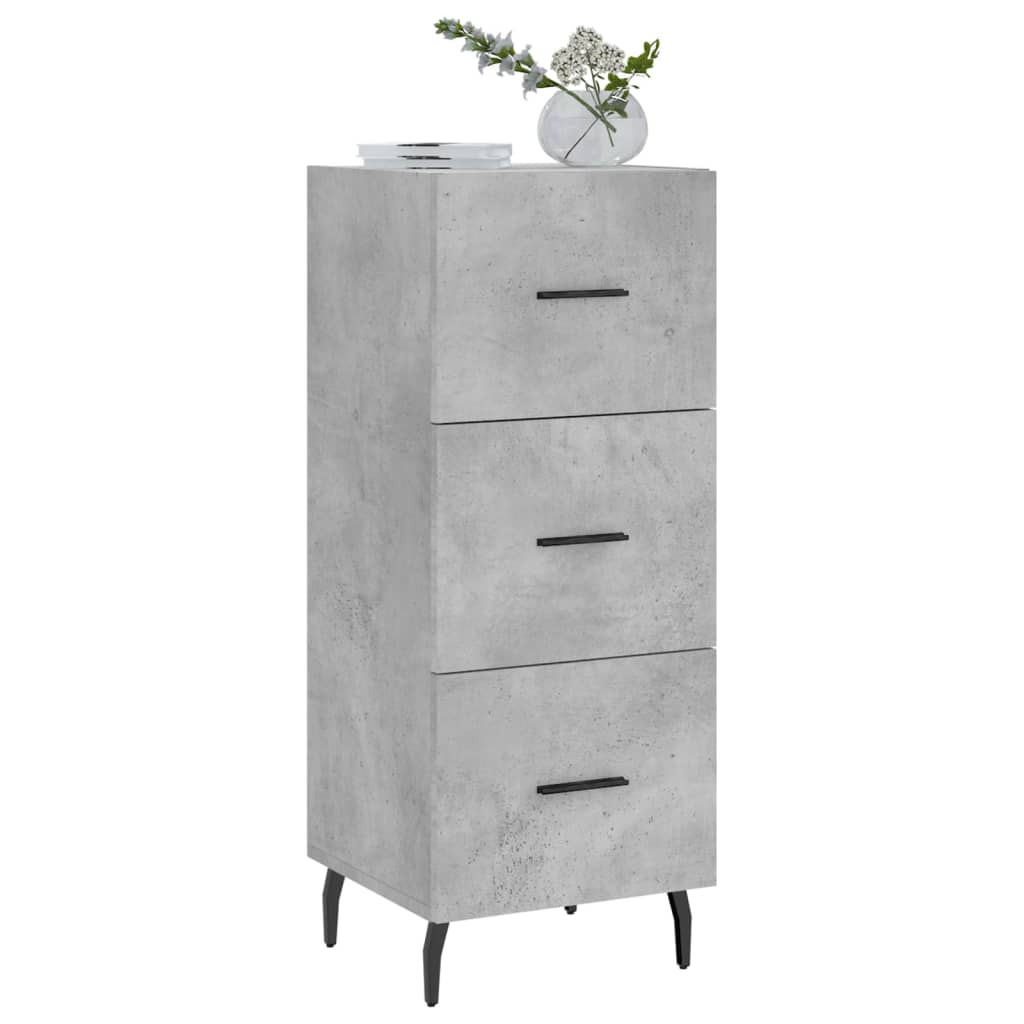 Credenza Grigio Cemento 34,5x34x90 cm in Legno Multistratocod mxl 127882