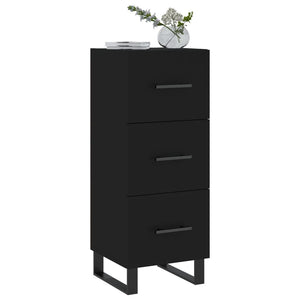 Credenza Nero 34,5x34x90 cm in Legno Multistrato 828629