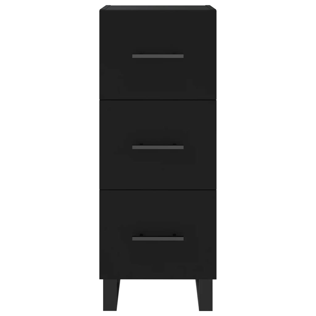 Credenza Nero 34,5x34x90 cm in Legno Multistrato 828629