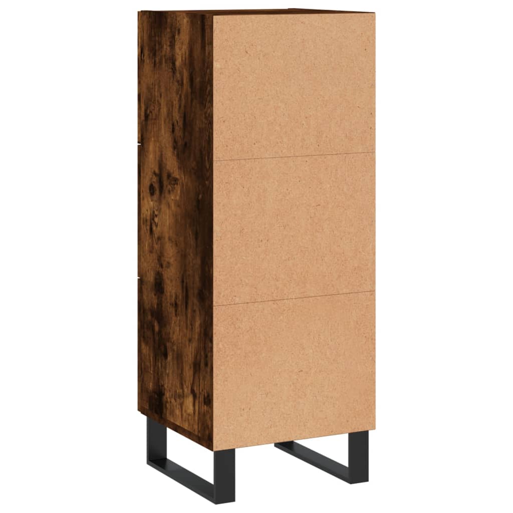 Credenza Rovere Fumo 34,5x34x90 cm in Legno Multistrato 828633