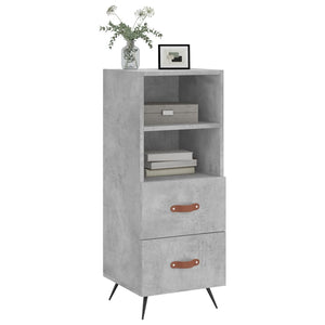 Credenza Grigio Cemento 34,5x34x90 cm in Legno Multistrato 828640