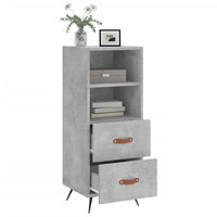 Credenza Grigio Cemento 34,5x34x90 cm in Legno Multistrato 828640