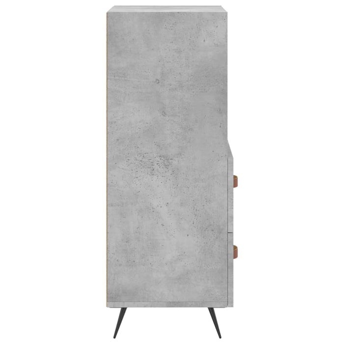 Credenza Grigio Cemento 34,5x34x90 cm in Legno Multistrato 828640