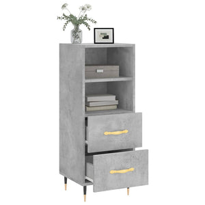 Credenza Grigio Cemento 34,5x34x90 cm in Legno Multistrato 828648