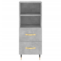 Credenza Grigio Cemento 34,5x34x90 cm in Legno Multistrato 828648