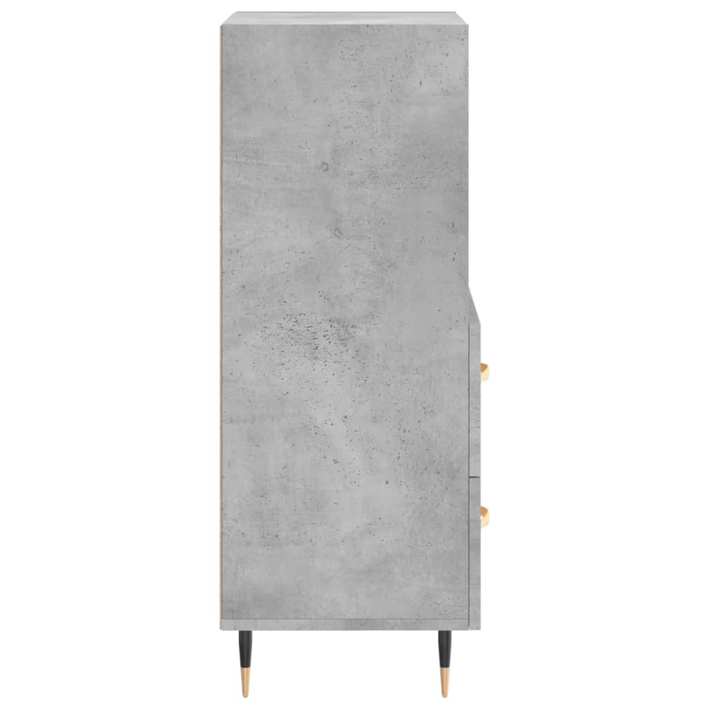 Credenza Grigio Cemento 34,5x34x90 cm in Legno Multistrato 828648