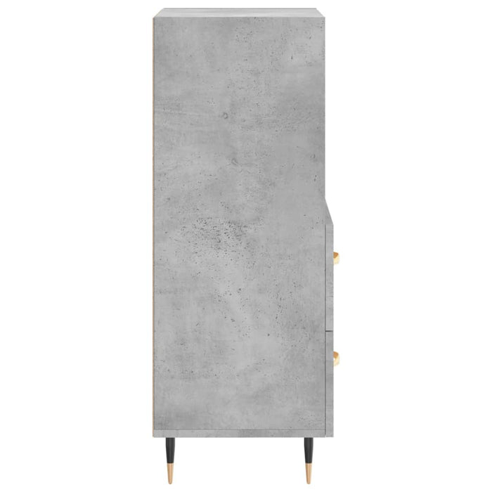 Credenza Grigio Cemento 34,5x34x90 cm in Legno Multistrato 828648