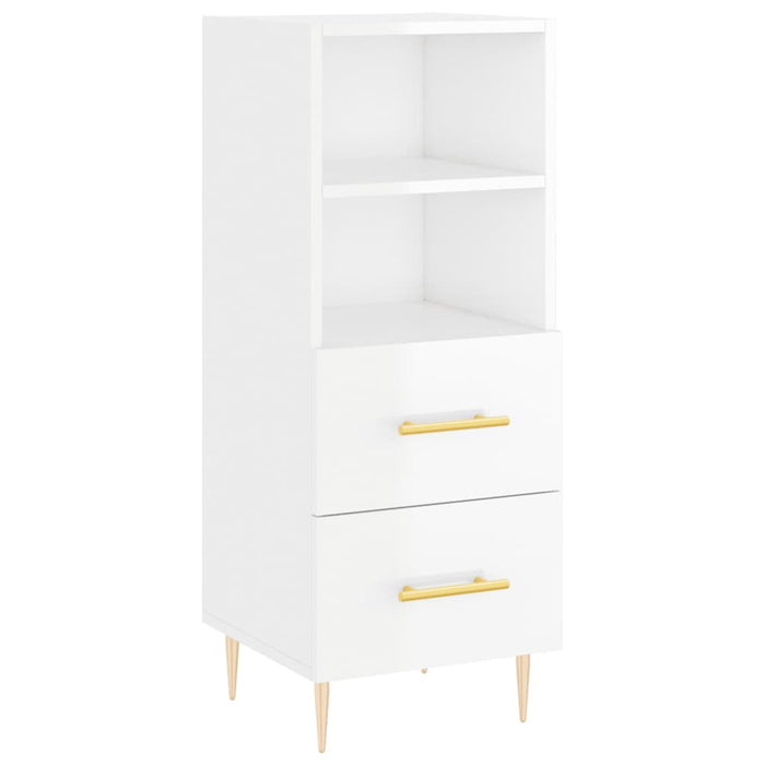 Credenza Bianco Lucido 34,5x34x90 cm in Legno Multistratocod mxl 103440