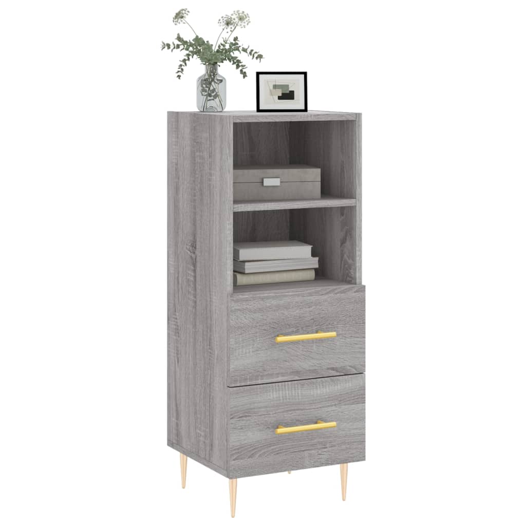 Credenza Grigio Sonoma 34,5x34x90 cm in Legno Multistratocod mxl 129287